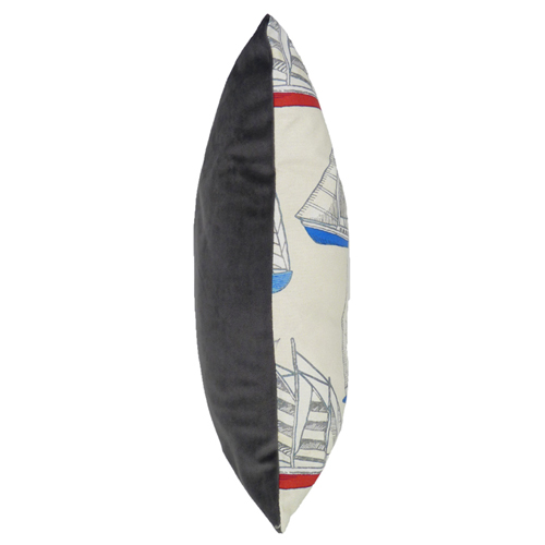 Sailboats, Natural - (45cm x 45cm) Cushion - Image 4
